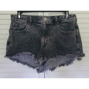 Black High Rise Festival Jean Shorts Ripped Design, and Comfy Fit for Summer Fun